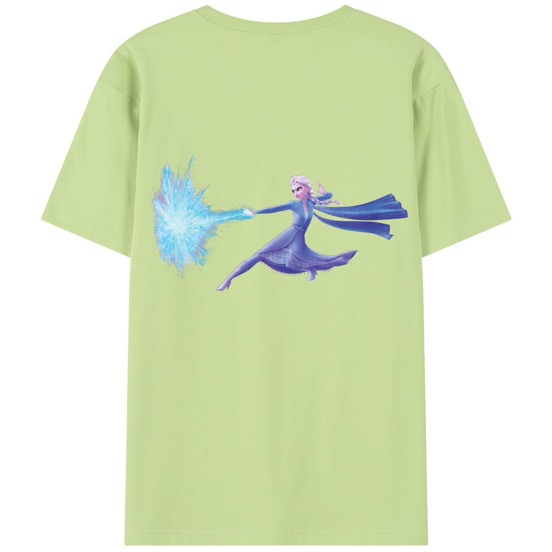（画像用） アナと雪の女王 アンナ エルサ Frozen Anna Elsa 綿100％半袖Tシャツ（背面プリント）